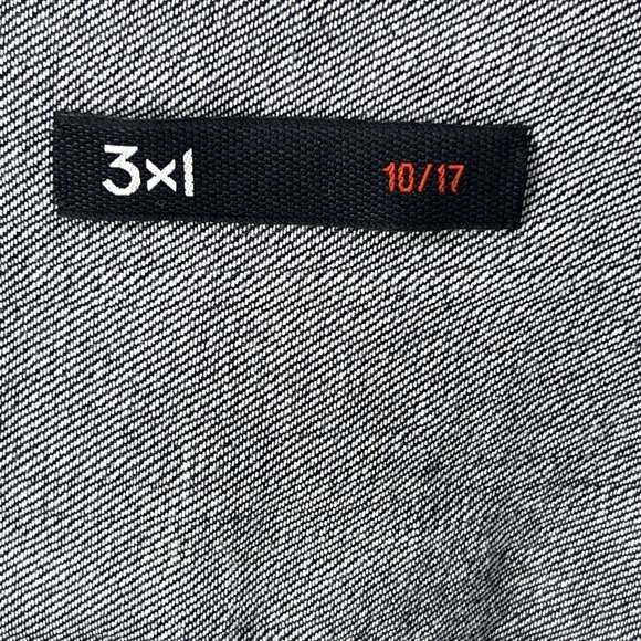 3x1 Oversized Trucker Denim Jacket 100% Cotton Pockets Classic Long Sleeve M - Picture 9 of 12